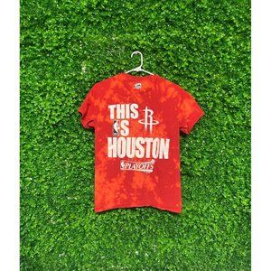 Acid Wash "This is Houston" Rockets T-shirt - Adult Mens Small - 029